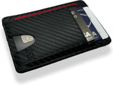 Modern Carry Slim Wallet - Minimalist Credit Card Holder for Men and Women, Small Front Pocket Wallet with RFID Protection, Vegan Leather Thin Business Card Wallet - Black Carbon