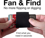 Modern Carry Slim Minimalist Wallet for Men and Women – Horizontal Card Holder with Quick Access Elastic | Front Pocket Wallet | Money Clip Alternative | Holds 2–12 Cards Quick Draw Horizon