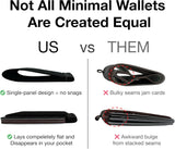 Modern Carry Slim Minimalist Wallet for Men and Women – Horizontal Card Holder with Quick Access Elastic | Front Pocket Wallet | Money Clip Alternative | Holds 2–12 Cards Quick Draw Horizon