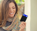 Modern Carry Elastic Minimal Card Holder, Ultra Thin Minimalist Wallet for Men & Women, Credit Card & Business Card Holder, Slim Credit Card Wallet