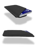 Modern Carry Leather Minimal Card Holder, Minimalist Wallet for Men & Women, Thin Credit Card Holder, Small Business Card Holder, Card Holder Wallet, Front Pocket Card Wallet - Magnum (Black)