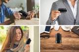 Elastic Card Holder with Leather Tab - Quick Draw Black