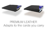 Leather Card Holder - Magnum Midnight Grey