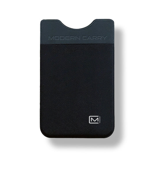 Elastic Card Holder - Ultra Thin Black with 2 Card Slots